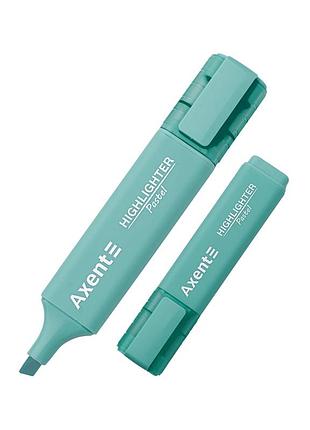 Маркер axent highlighter 2537-a, 1-5 мм клиноп. пастель бирюзовый (2537-09-a)