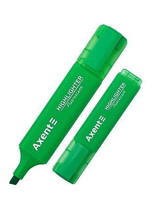 Маркер axent highlighter 2537-a, 1-5 мм клиноп. зелений (2537-04-a)