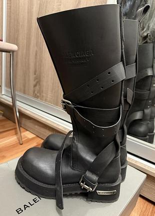 Чоботи жіночі balenciaga venom boots чорні