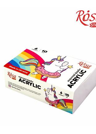 Акрилові фарби rosa start unicorn 6 x10 мл (4823098531029)
