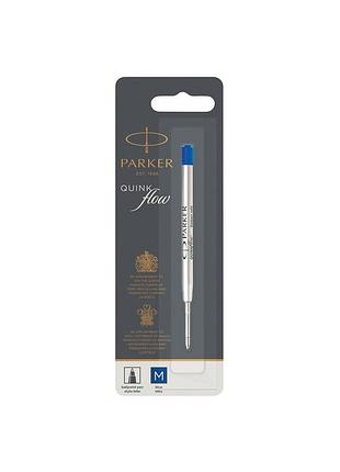 Стерень шариковый parker quikflow синий m блистер (10 232blu)