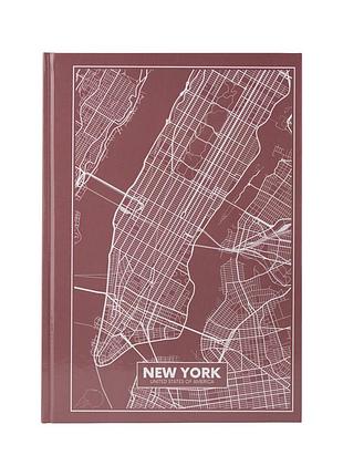 Канцелярська книга axent maps new york а4 у твердій обкладінці 96 аркушів у клітинку (8422-543-a)