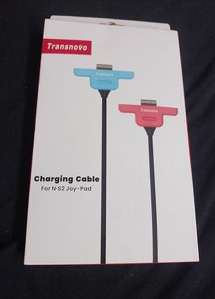 Зарядный кабель transnovo для контроллеров joy-con (совместим с nintendo switch 2), который поставляется в комплекте с двумя кабелями, имеет длину 3 м