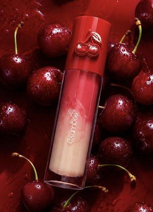 Олія для губ glambee  milk shake oil cherry cherry, glambee вишнева колекція