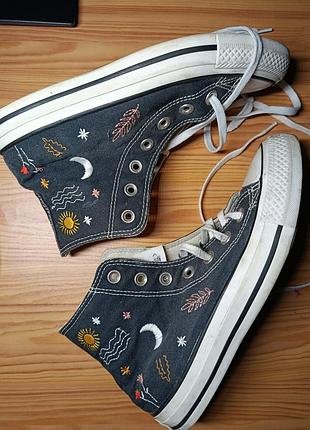 Кеды converse all star с вышивкой / конверсы