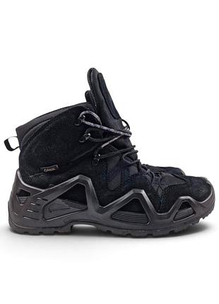 Ботинки тактические lowa zephyr gtx mid tf в черном цвете с мембраной gore-tex