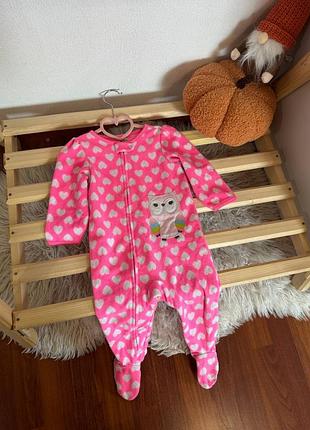 Флісовий чоловічок carter’s🦉 розмір 80(9-12м) раджу раніше стан- чудовий
