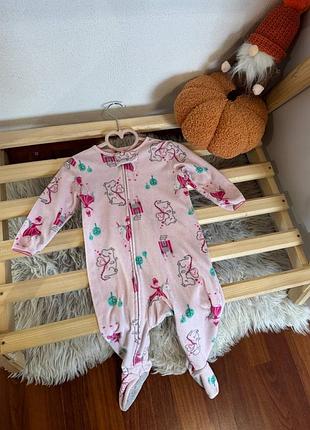 Флісовий чоловічок carter’s🩷 розмір 80(9-12м) раджу раніше стан- чудовий
