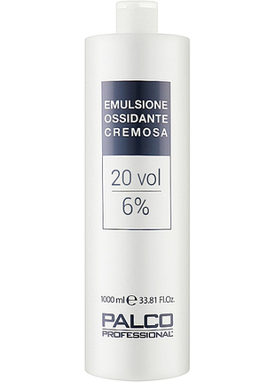 Окислительная эмульсия кремовая 20 объемов 6% only color palco, 1000 мл
