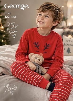 🎄 затишний святковий комплект від george, розмір 122-128