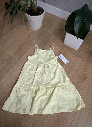 Сукня-сарафан для дівчинки primark котонова жовта 6 років
