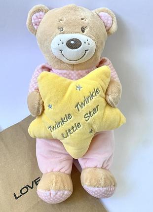 М'яка іграшка ведмедик сплюшка з подушкою-зіркою card factory cuddles collection ведмежа ведмежатко мягкая плюшевая игрушка мишка медведь медвежонок