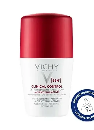 Кульковий антиперспірант vichy deo clinical control 96 h50 мл (3337875804431)