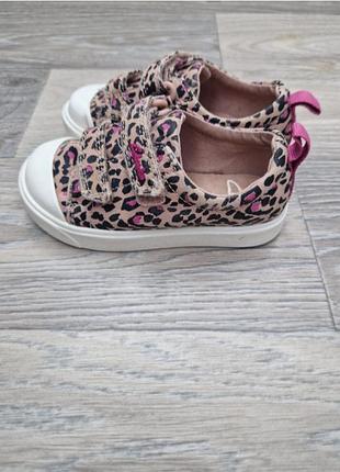 Текстильні леопардові кеди clarks city bright, устілка 17 см