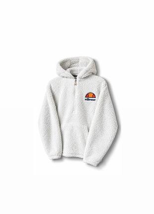 🤍 флісова кофта ellesse з капюшоном, s-m