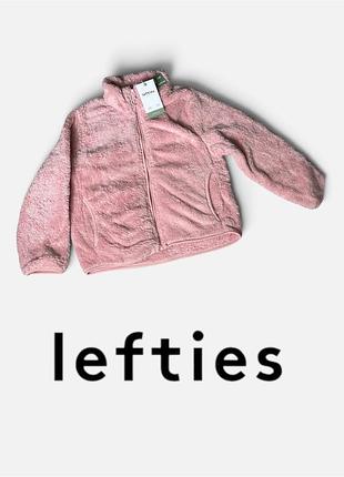 Lefties пухнаста флісова рожева кофта для дівчинки 7-8 років