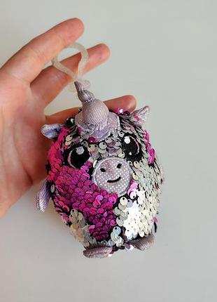 Мягкая игрушка брелок единорог мягкая грушка-брелок с двухсторонними пайетками из серы shimmeez s2 мечтательный единорог