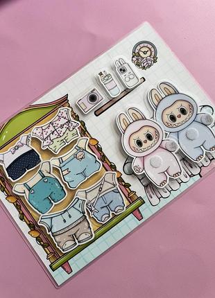 Одностраничная игра на липучках "лабуба" а4