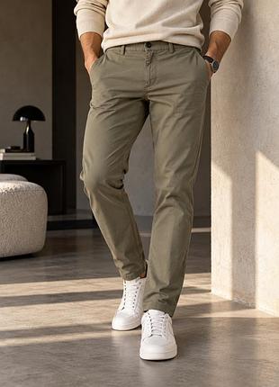 Чоловічі штани asos design tapered chinos хакі w31 l32 чинос чінос брюки штани джинси