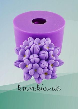Силіконова форма люкс бузок пучок великий 3d