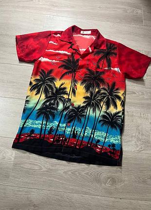 Гавайская рубашка с пальмами hawaii india