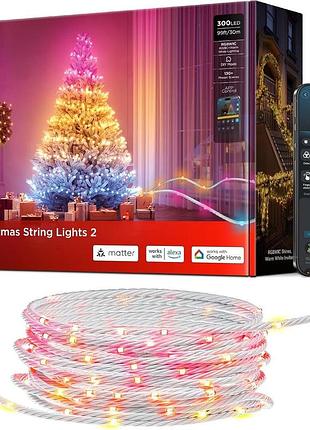 Умная гирлянда 30м govee christmas string lights 2 h70c5 влагозащищенная гирлянда с 300 rgbwic светодиодами