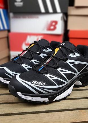 Чоловічі якісні та стильні кросівки salomon xt-6 чорні з білим❄️