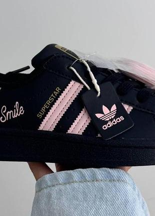 Adidas superstar smile black pink