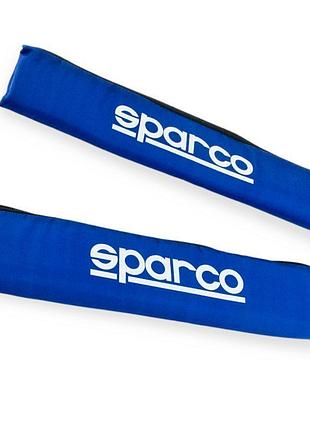 Чехол ремня безопасности (2шт) sparco синий