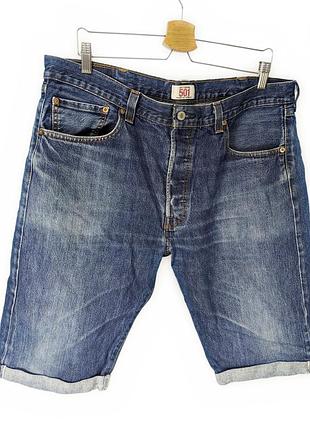 Джинсовые шорты levi's 501 original размер w38 (xxl / 56-58) синие