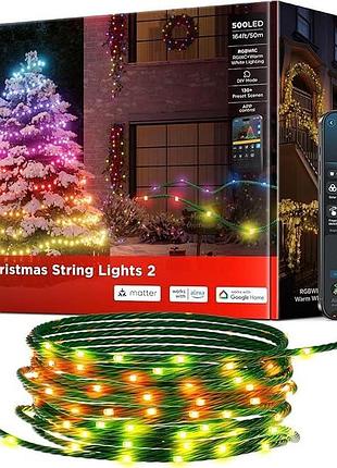 Умная гирлянда 50 м govee christmas string lights 2 h70c7 светодиодная гирлянда для рождественской елки