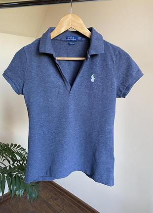 Поло polo ralph lauren skinny fit, розмір s, графіт-сірий