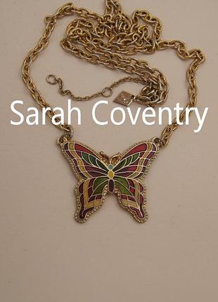 Колье винтаж "fly away" эмаль клуазоне sarah coventry 1978