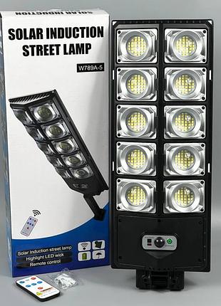 Фонарь уличный 300 led с аккумулятором, даточкой движения на солнечной панели