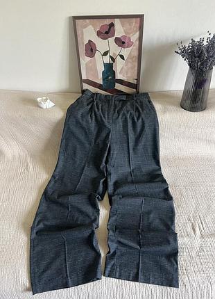 Брюки zara у клітку широкі