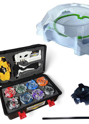 Подарочный набор beyblade burst evolution — 8 бейблейдов, арена, кейс