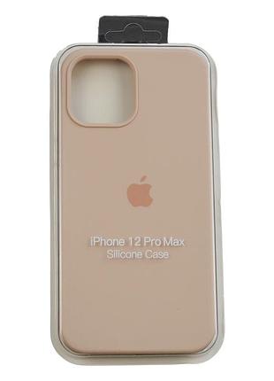 Чохол силіконовий протиударний для iphone 12 pro max захист камери рожевий пісок