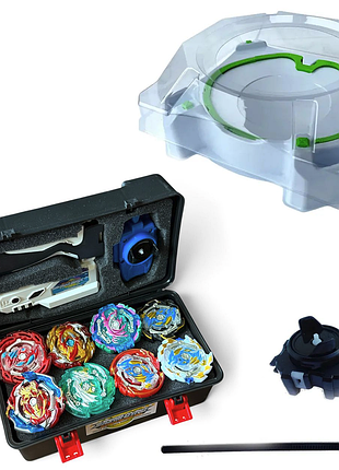 Подарочный набор beyblade burst surge — 8 бейблейдов, арена, кейс