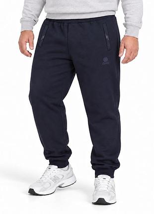 Тёплые мужские спортивные брюки lonn больших размеров 4xl–6xl на флисе с манжетами,6xl, темно-синий