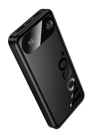 Павербанк power bank с быстрой зарядкой 22.5w hoco j154 10000mah 2usb/type-c pd20w черный