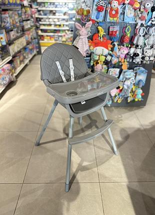Стульчик для кормления ребенка 2 в 1 velano evo, grey
