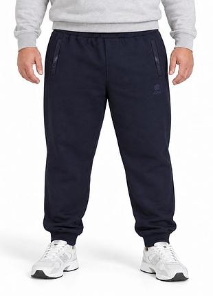 Тёплые мужские спортивные брюки lonn больших размеров 4xl–6xl на флисе с манжетами,4xl, темно-синий