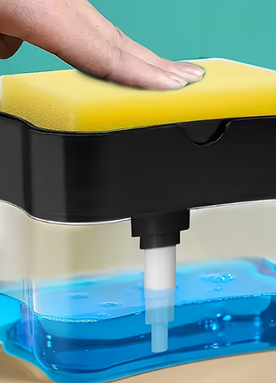 Дозатор диспенсер для моющего средства с губкой для кухни sponge caddy
