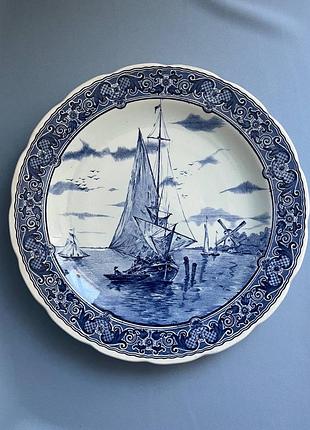 Вінтажна настінна тарілка boch delfts, holland  31 см