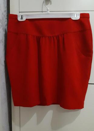 Красная юбка-бочонок ovs3 фото