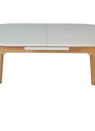 Стол alberto ceramic 160(200)*90 бежевый мат/дерево