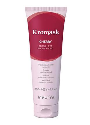 Тонирующая маска для волос inebrya kromask, вишнево-красная, cherry, 250 мл