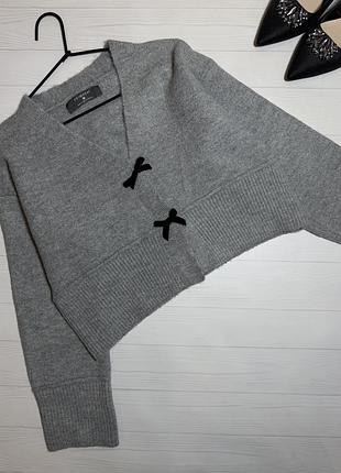 Кардиган сірий з бантиками primark 2