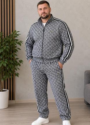 Спортивний костюм чоловічий lacoste сірий xl