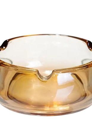 Пепельница стеклянная round cigar 12 см, золотистый yiwu hp-34-76